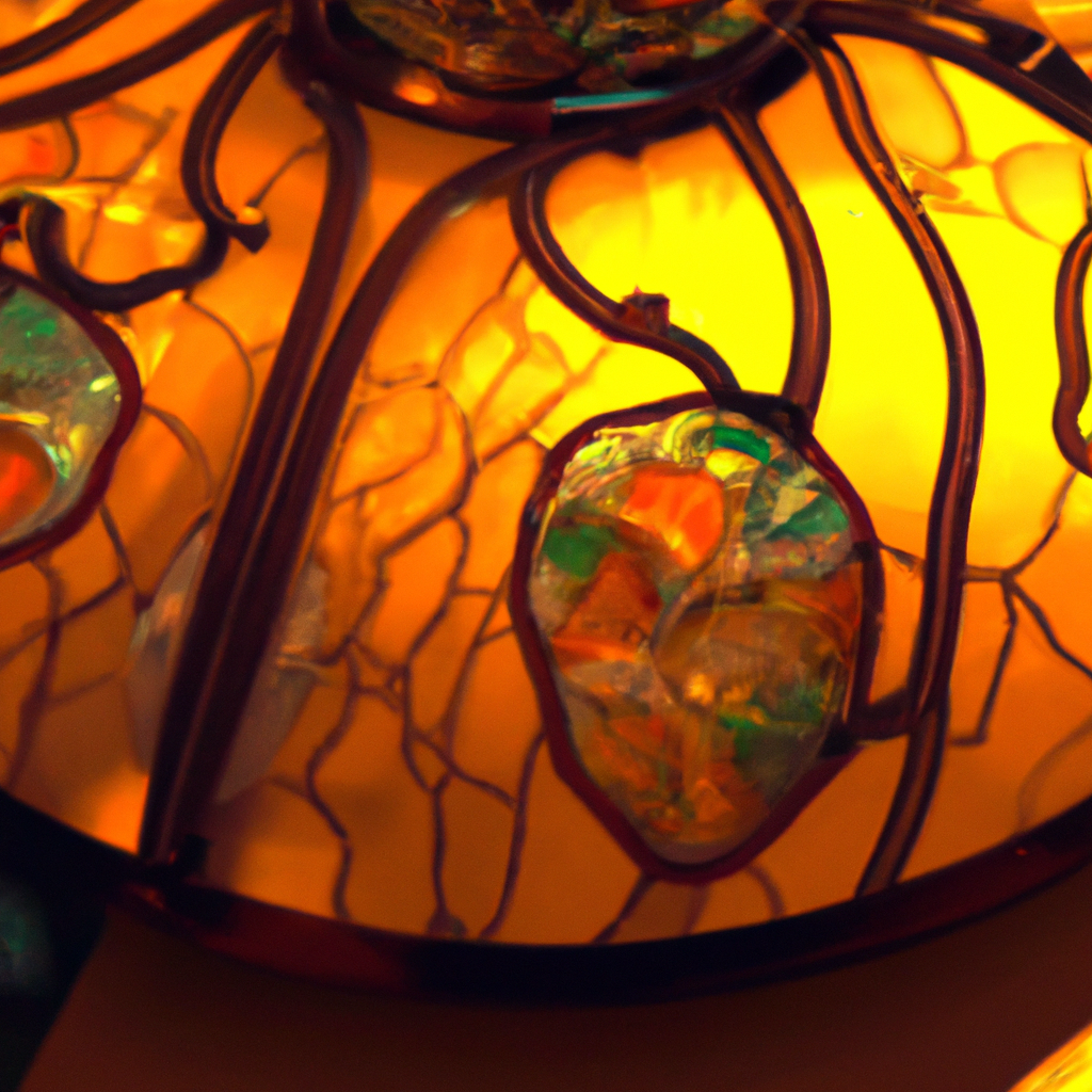 Lampe en pâte de verre Tiffany