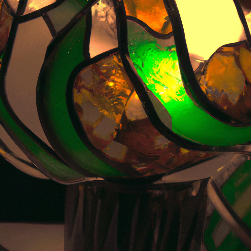 Lampe en verre Tiffany
