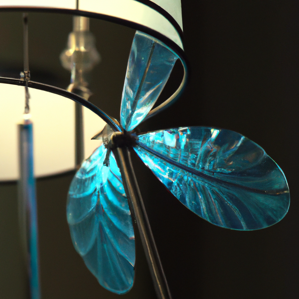 Lampe Tiffany libellule bleue