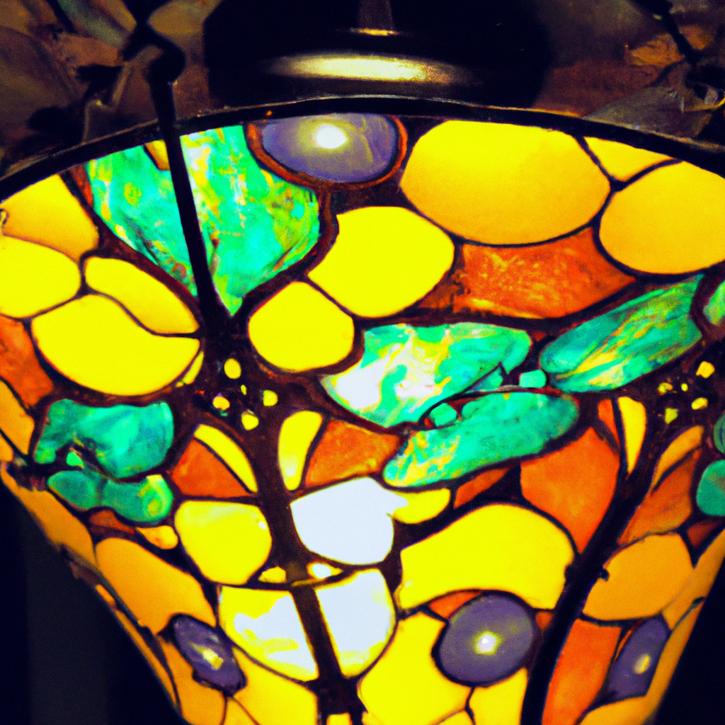 Lampe plafonnier Tiffany