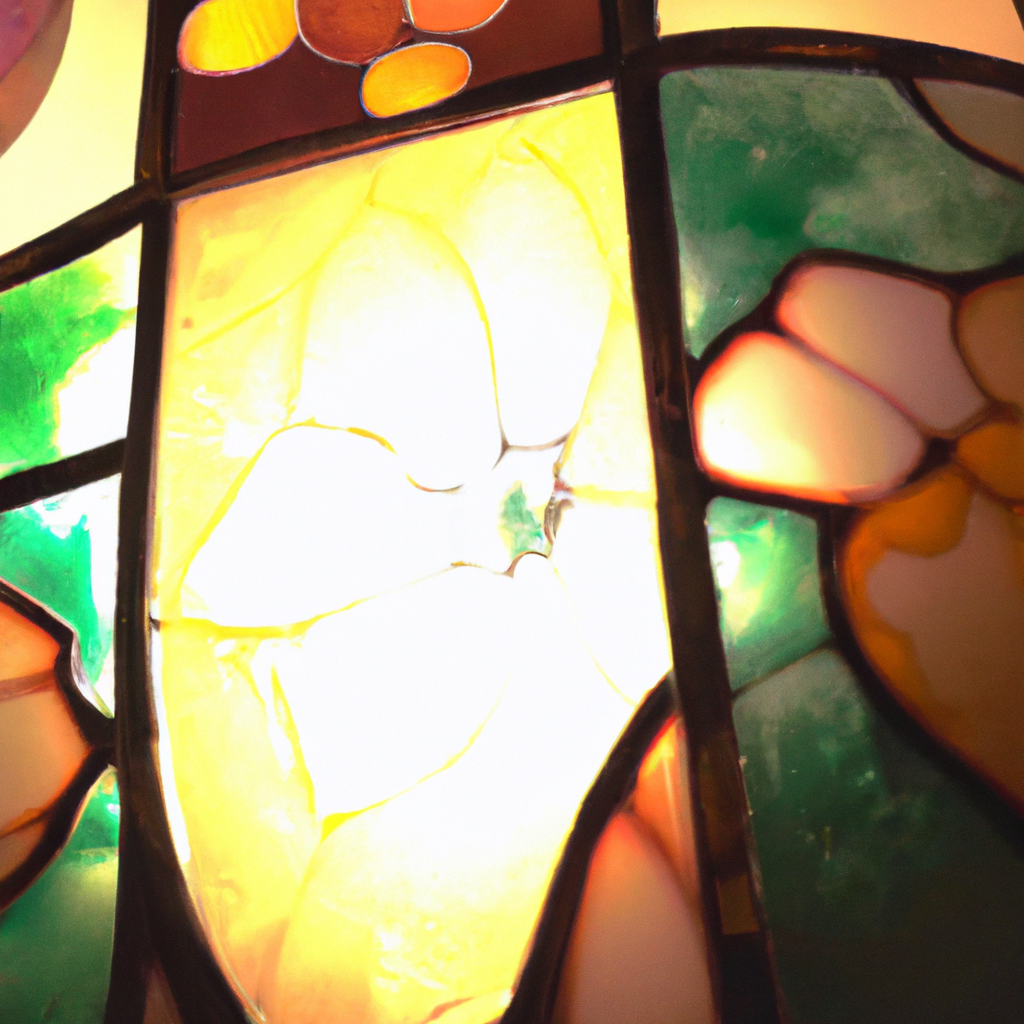 Lampe en vitrail Tiffany