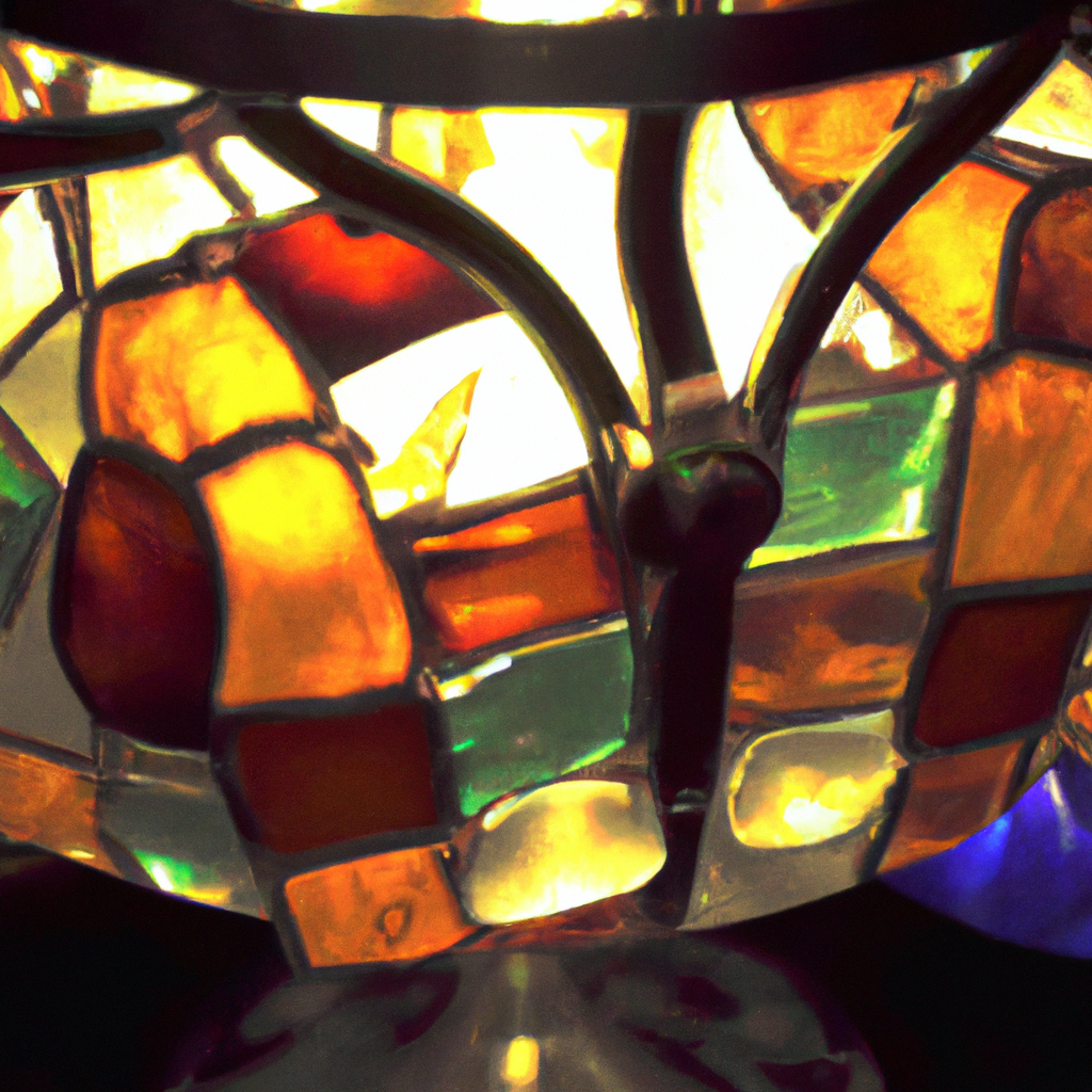 Lampe en verre Tiffany