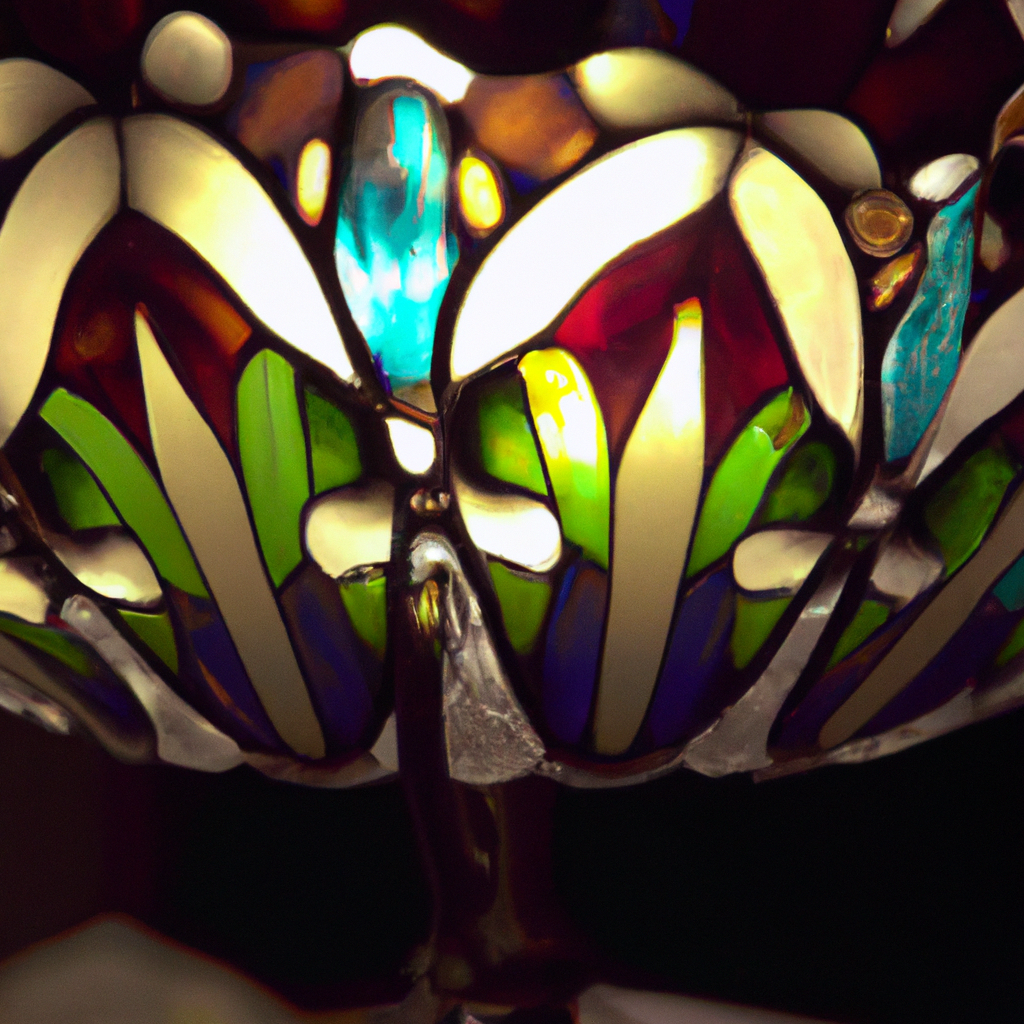 Lampe en pâte de verre Tiffany