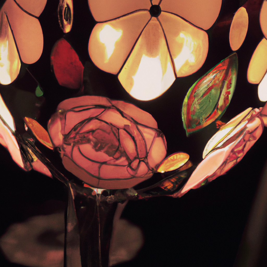 Lampe Tiffany rose
