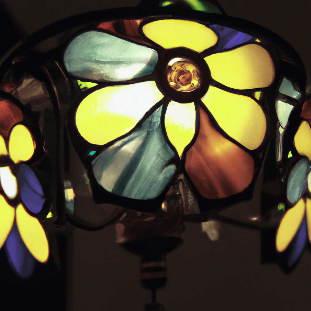 Lampe plafonnier Tiffany