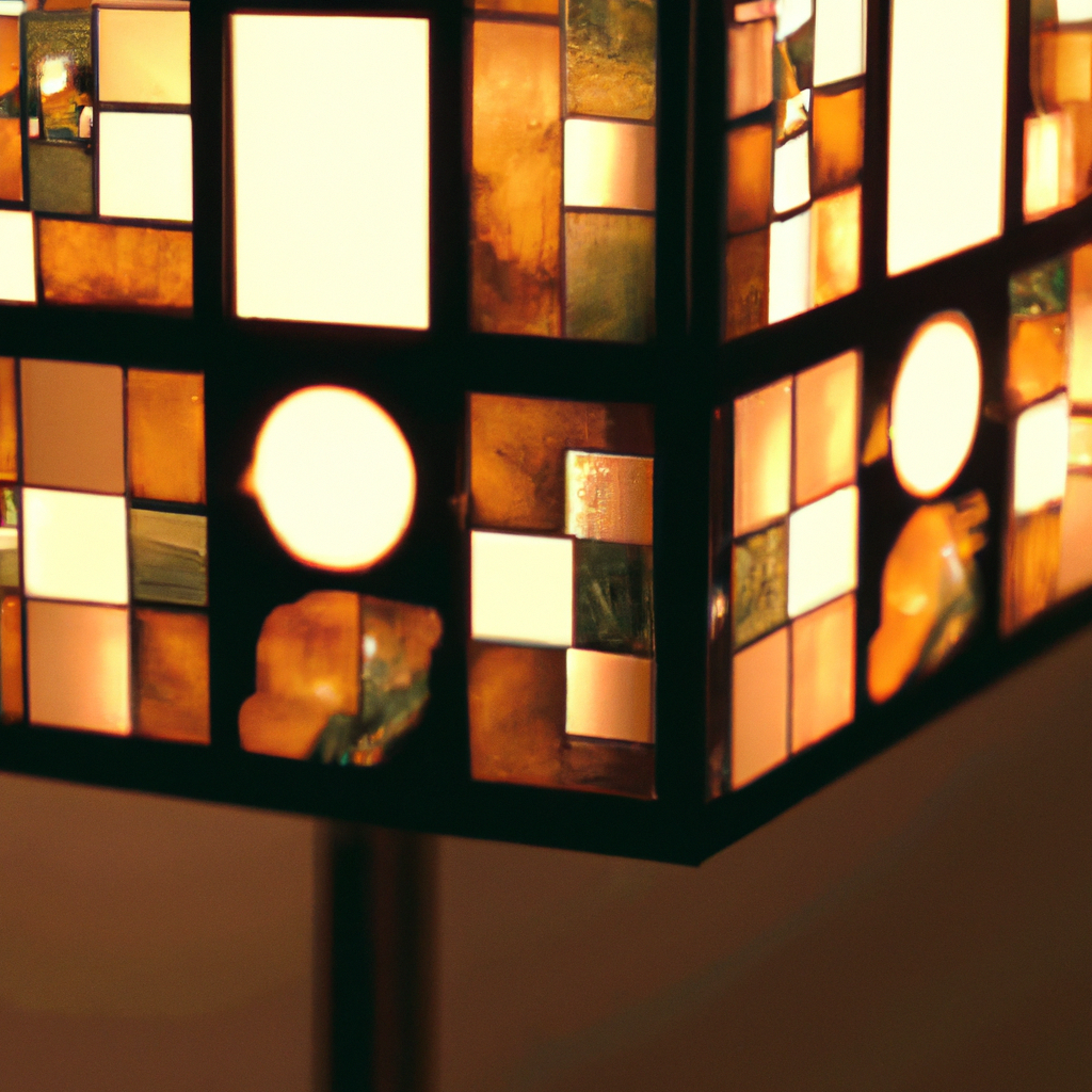 Lampe Tiffany carrée