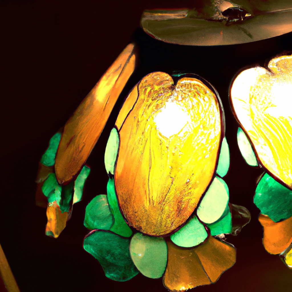 Lampe pâte de verre Tiffany