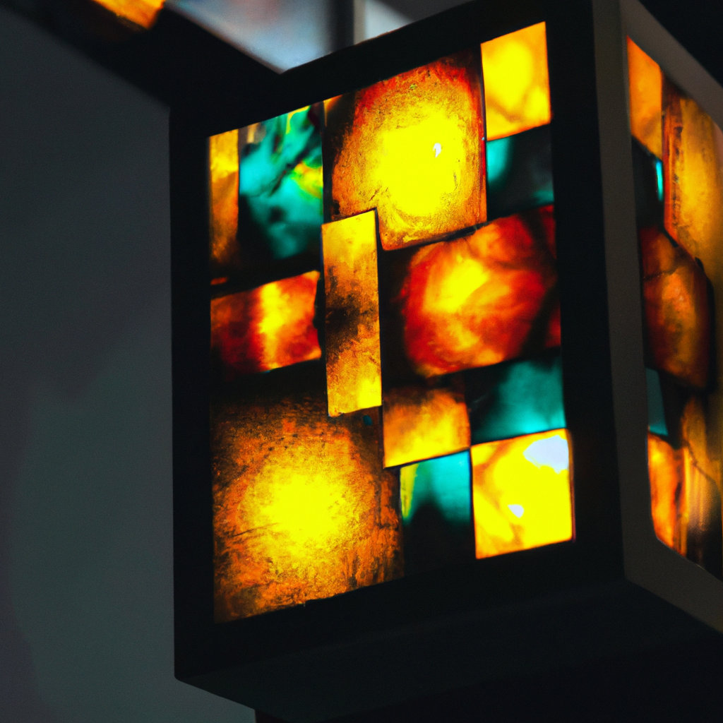 Lampe Tiffany carrée