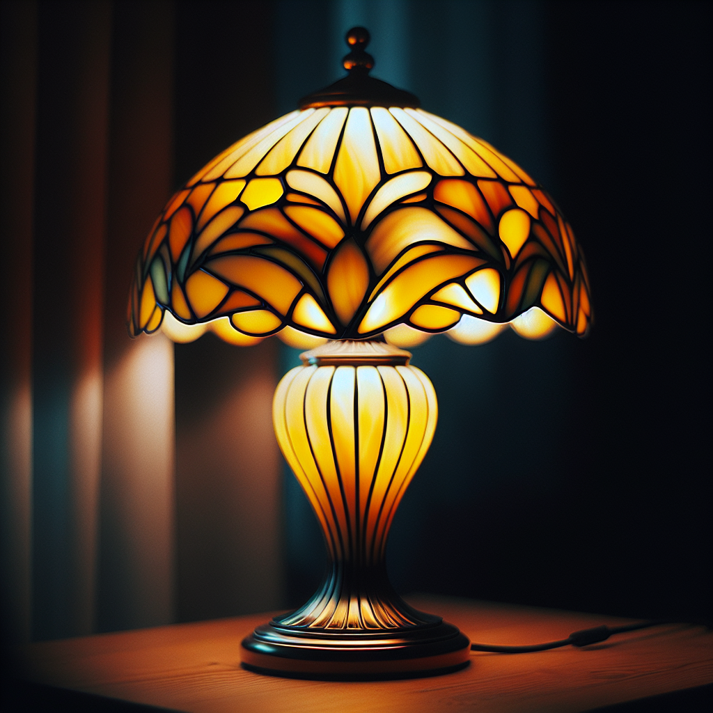 Lampe Tiffany jaune